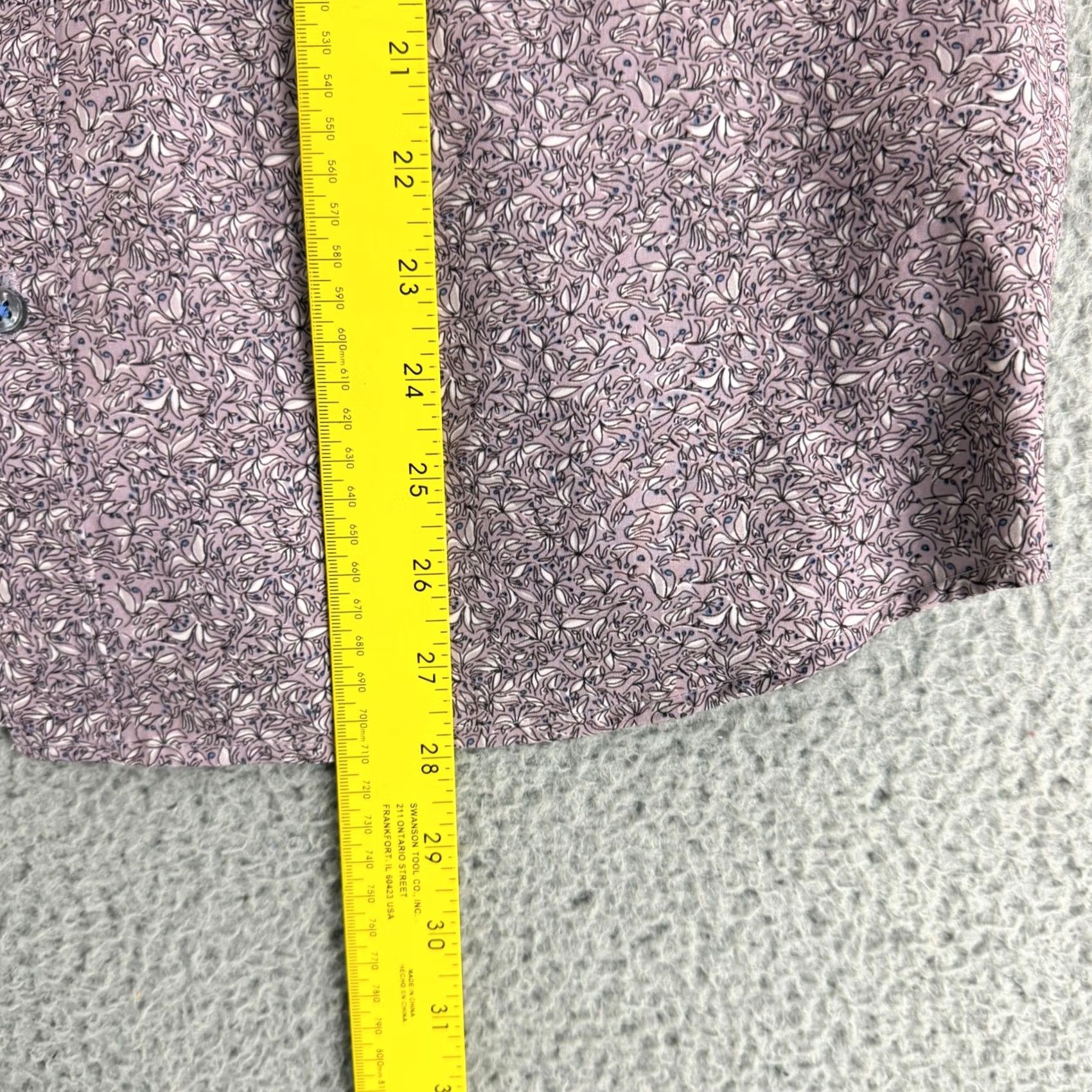 Vintage 7Diamonds Button-Down Shirt Men M Purple Floral At First Sight 4-Way Stretch Regular Size US M / EU 48-50 / 2 - 6 Thumbnail