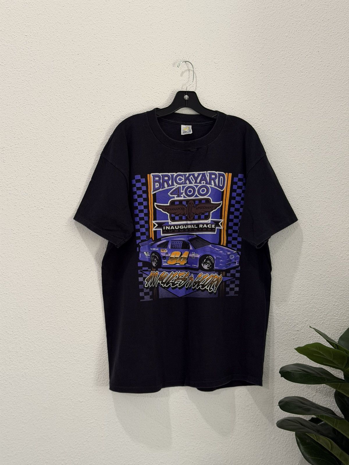NASCAR Vintage 1994 Brickyard 400 Inaugural Race Tee XL Made in USA Size US XL / EU 56 / 4 - 1 Thumbnail