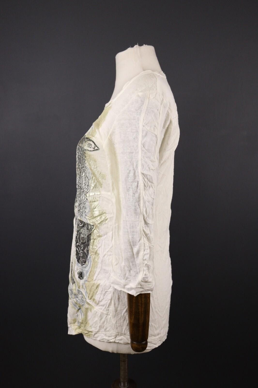 Designer Elisa Cavaletti Blu Sono Italiano Linen Tunic Shirt Size XS Size XS / US 0-2 / IT 36-38 - 5 Thumbnail