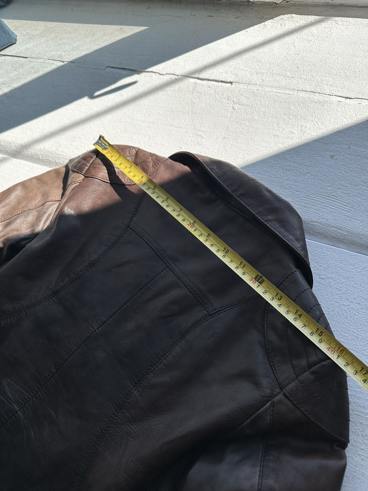 Other 🚨Y2K RICK OWENS TYPE DIRTY SLIM FIT ZIP LEATHER JACKET Size XS / US 0-2 / IT 36-38 - 14 Thumbnail
