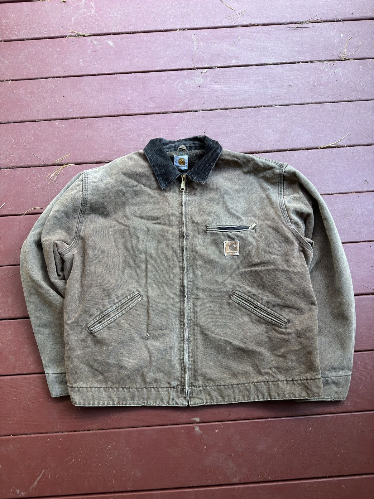 Vintage Vintage Carhartt Detroit jacket J97 CHT brown | Grailed