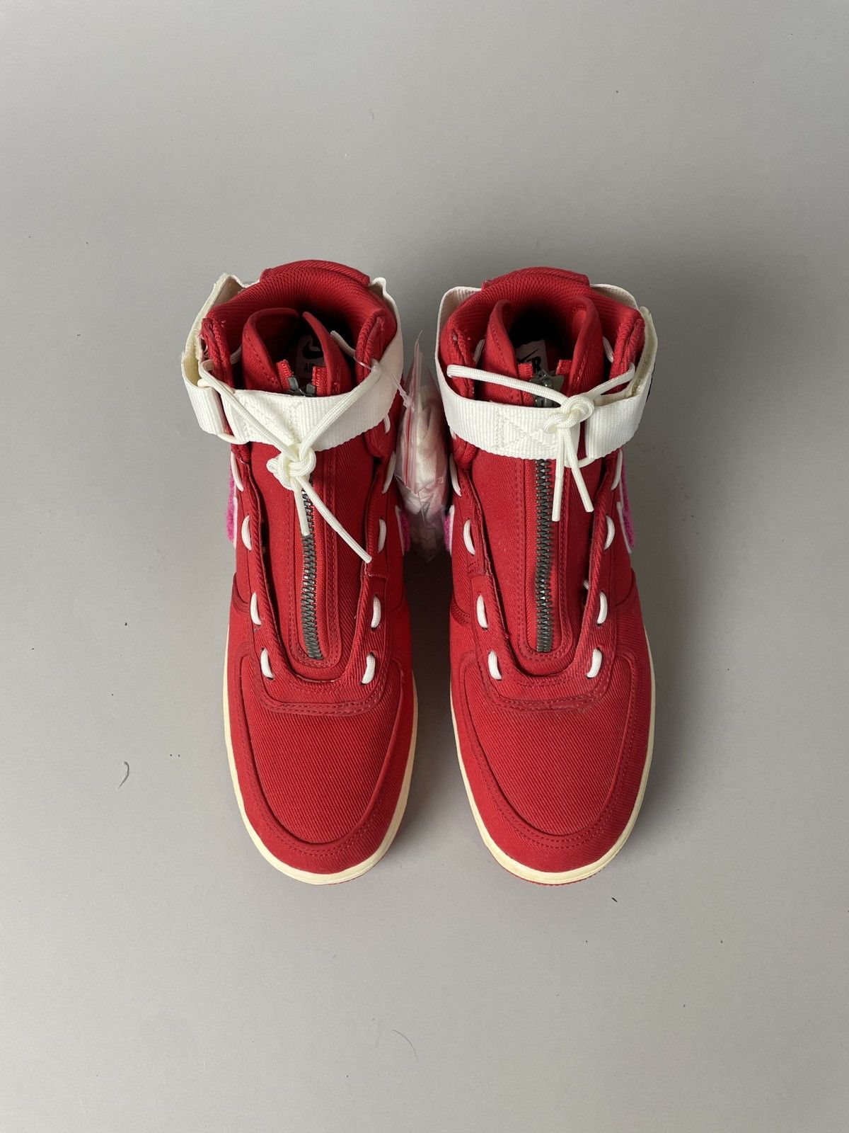 Emotionally Unavailable Red hi top air force 1 sneakers exclusive Size US 11 / EU 44 - 3 Thumbnail
