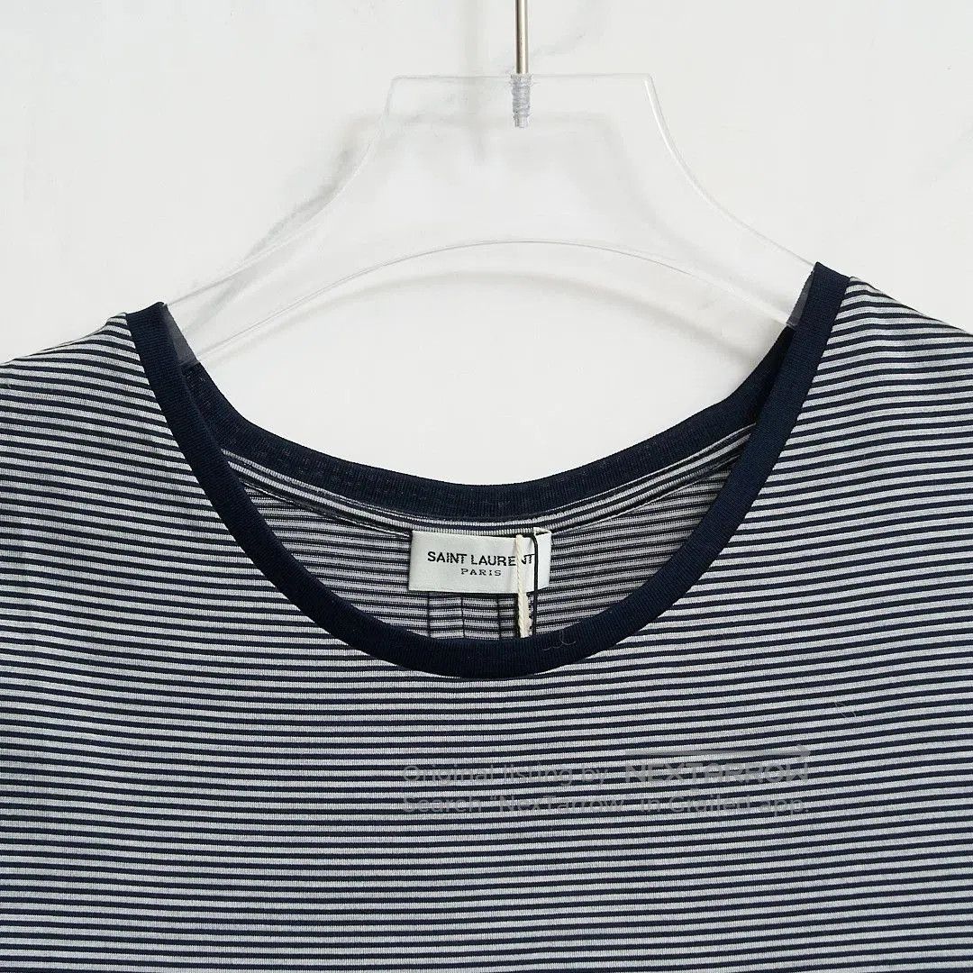 Saint Laurent Paris Saint Laurent Men's Striped Crewneck T-Shirt. Size US M / EU 48-50 / 2 - 2 Thumbnail
