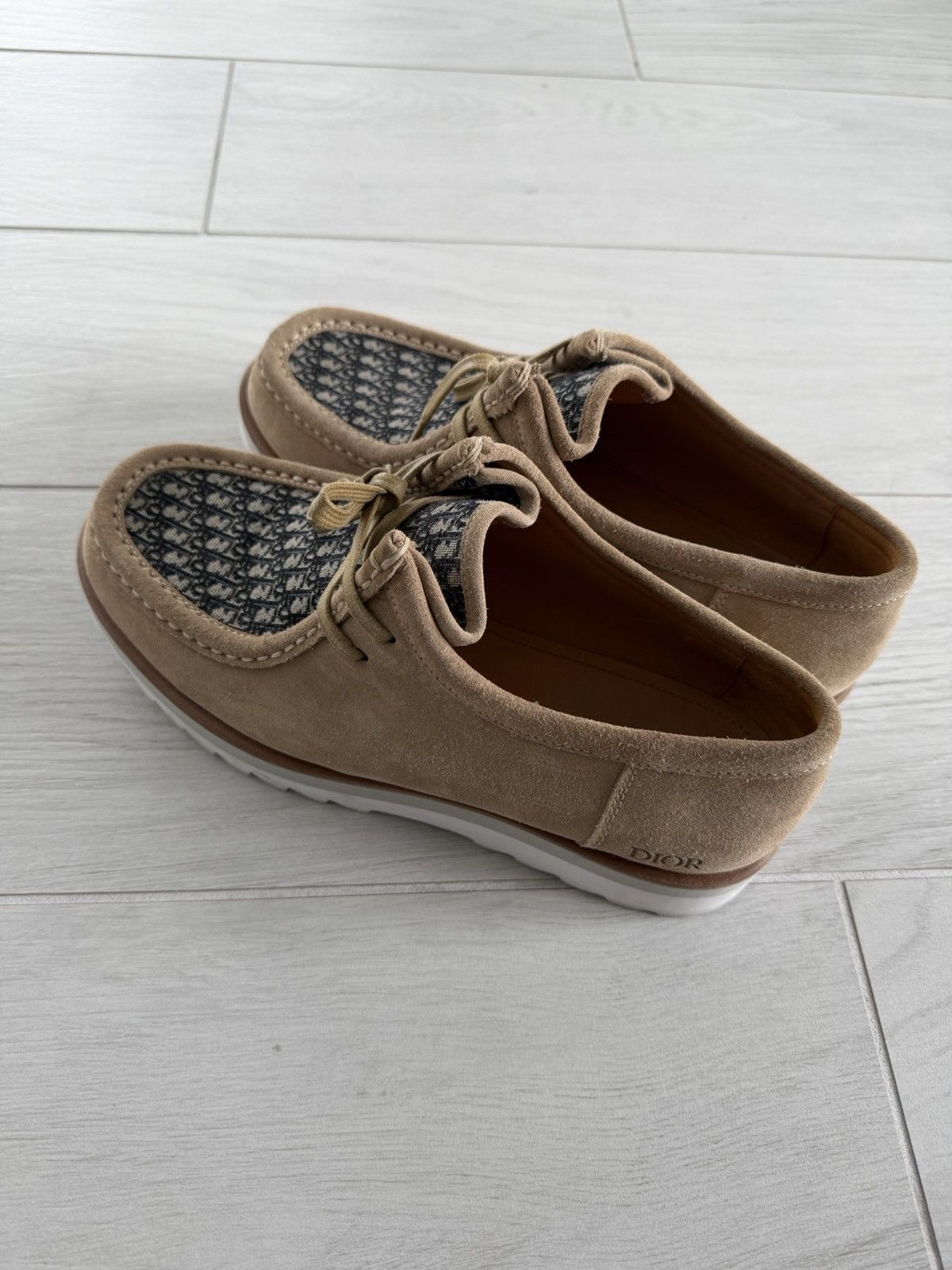Dior Dior Oblique Suede Wallabee Derby Shoes Tan Rare Size US 11 / EU 44 - 8 Thumbnail