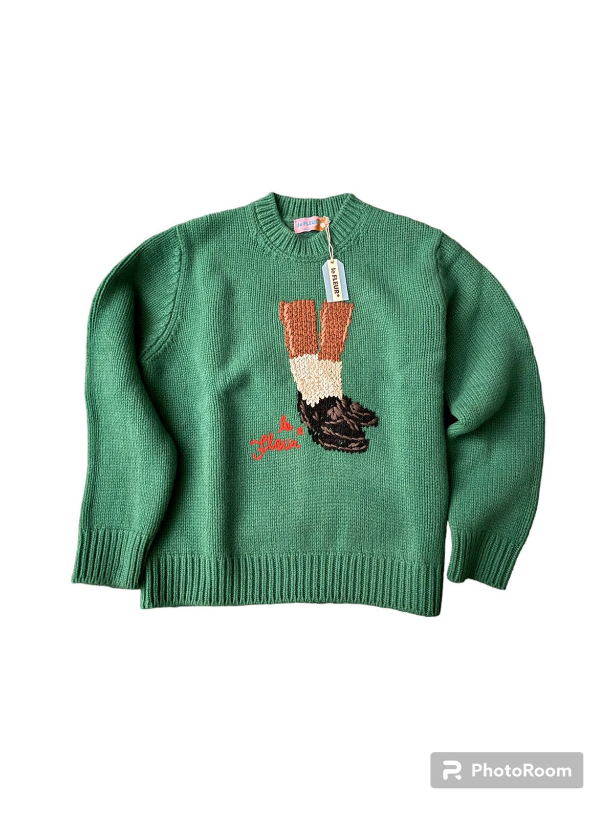 image of Golf Le Fleur Loafer Sweater in Green, Men's (Size Medium)