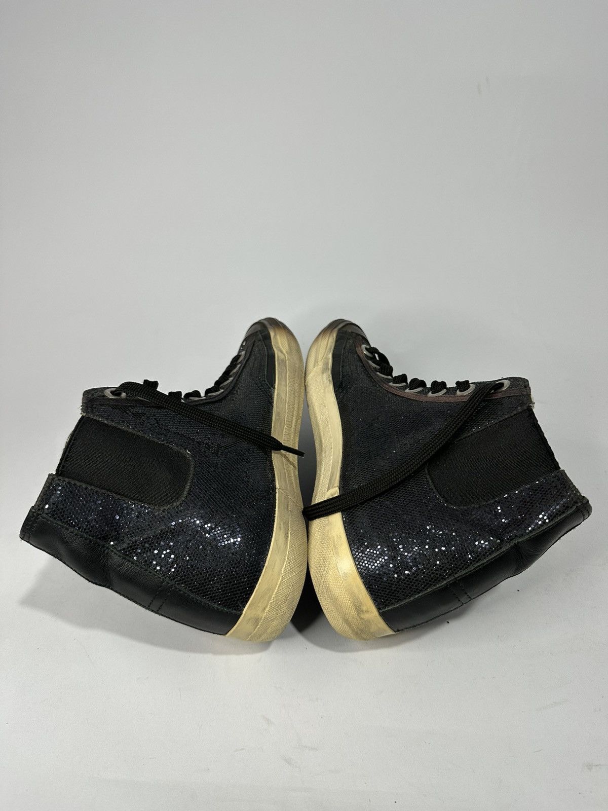 Golden Goose Golden Goose V-Star 1 Glitter Distressed Sole Hi Sneakers Size US 6.5 / EU 39-40 - 6 Thumbnail