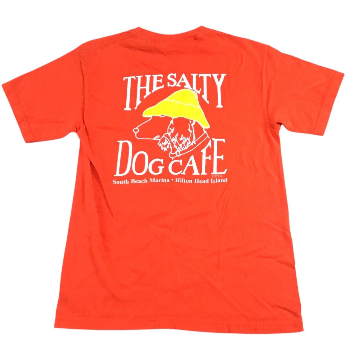 Hanes Salty Dog Cafe T-Shirt Orange Yellow Classic Dog Vtg Logo S Size S / US 4 / IT 40 - 2 Thumbnail