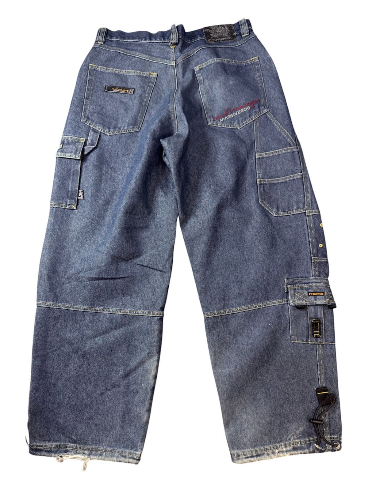 Hypebeast Archive ‼️ Baggy Frerky Soul Massive y2k Heavy Denim Jeans Size US 34 / EU 50 - 1 Thumbnail