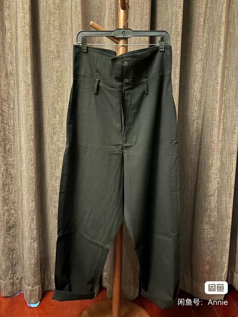 Yohji Yamamoto Yohji Yamamoto size 2 Black cotton suspenders pants 2505-N Size US 28 / EU 44 - 4 Thumbnail