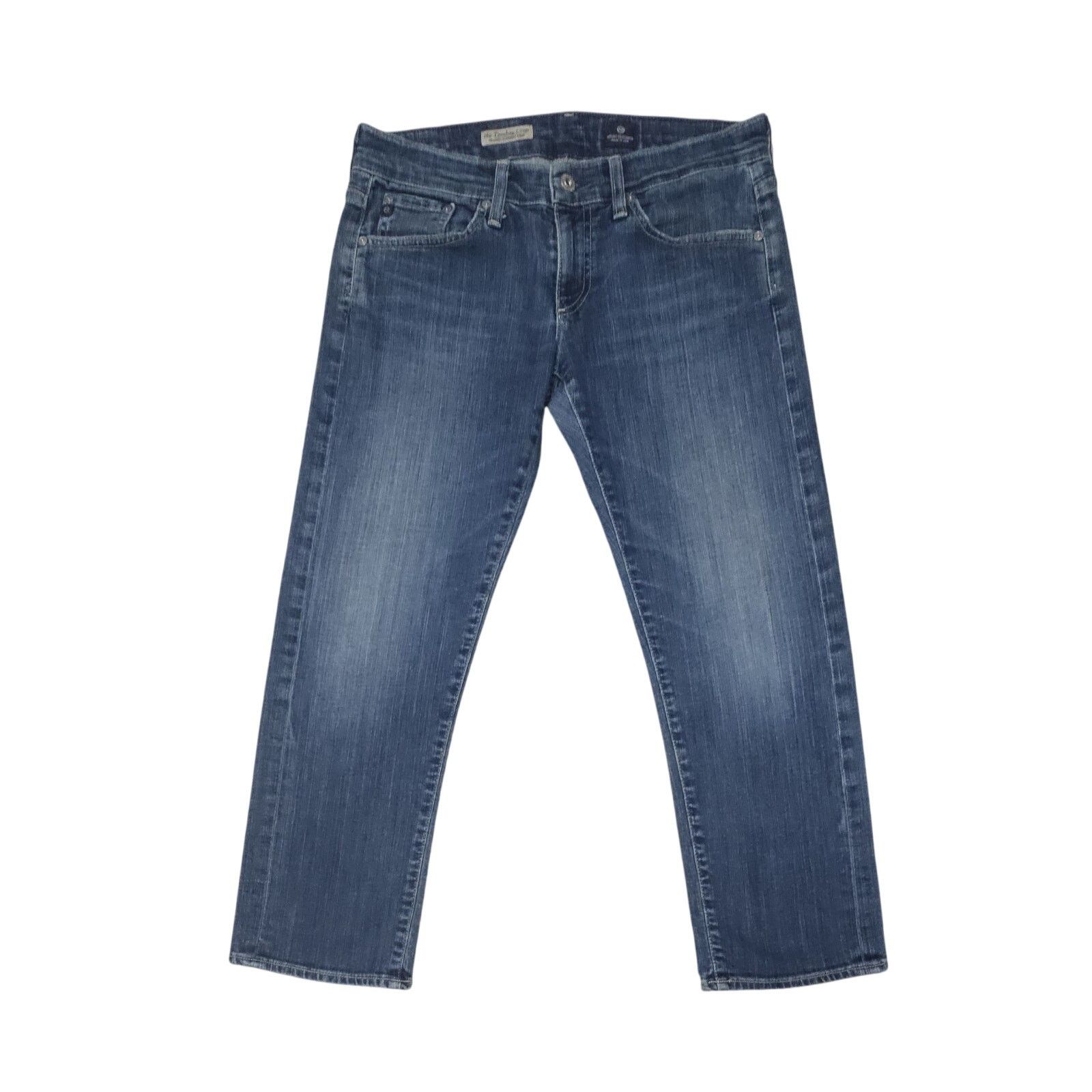 AG Adriano Goldschmied Ag Adriano Goldschmied The Tomboy Crop Jeans Straight Leg 27 Size 27" / US 4 / IT 40 - 4 Thumbnail