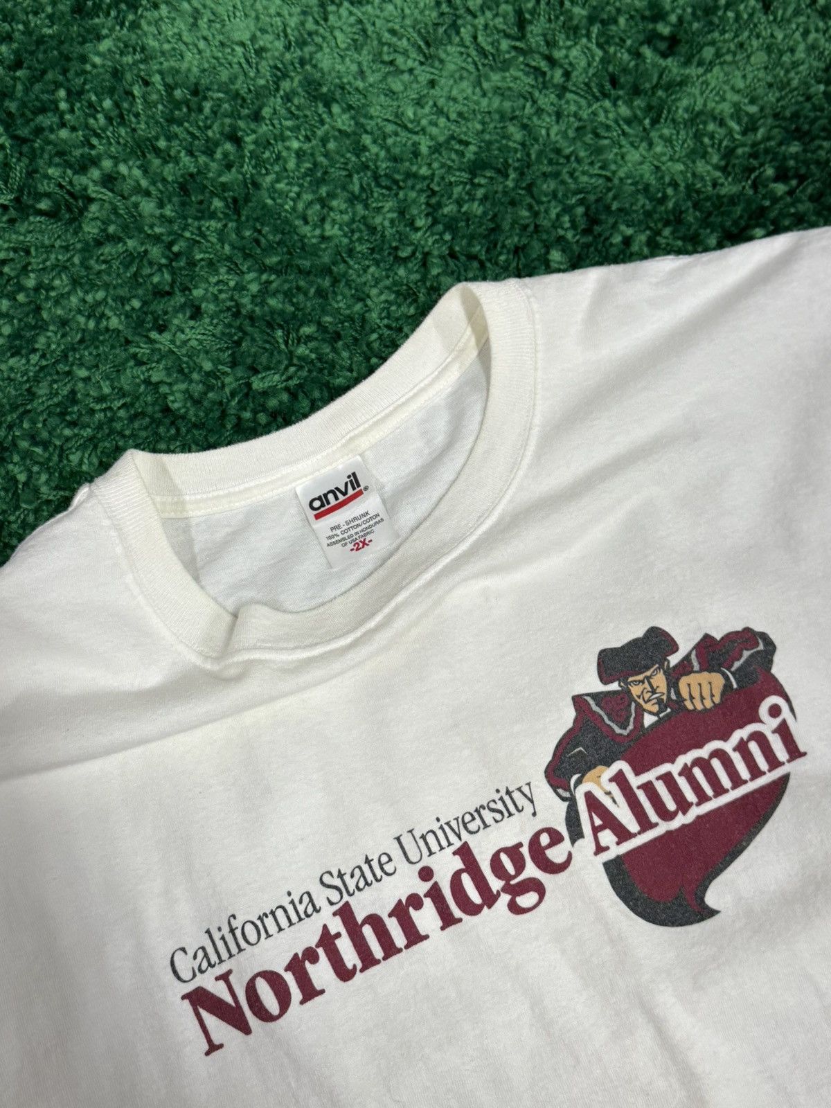 Vintage California Northridge Alumni University Anvil Tee White Size US XXL / EU 58 / 5 - 3 Thumbnail