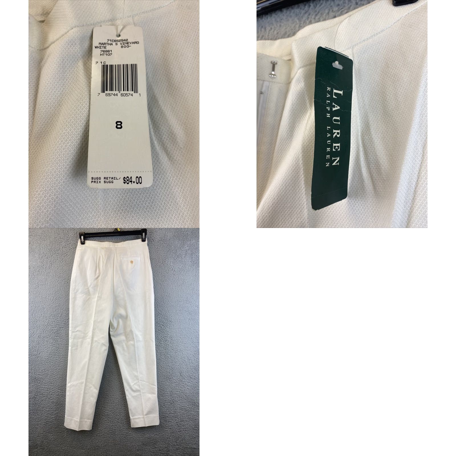 Ralph Lauren Lauren Ralph Lauren Chino Pants Womens Size 8 Ivory Stretch Casual Designer Size 30" / US 8 / IT 44 - 8 Thumbnail
