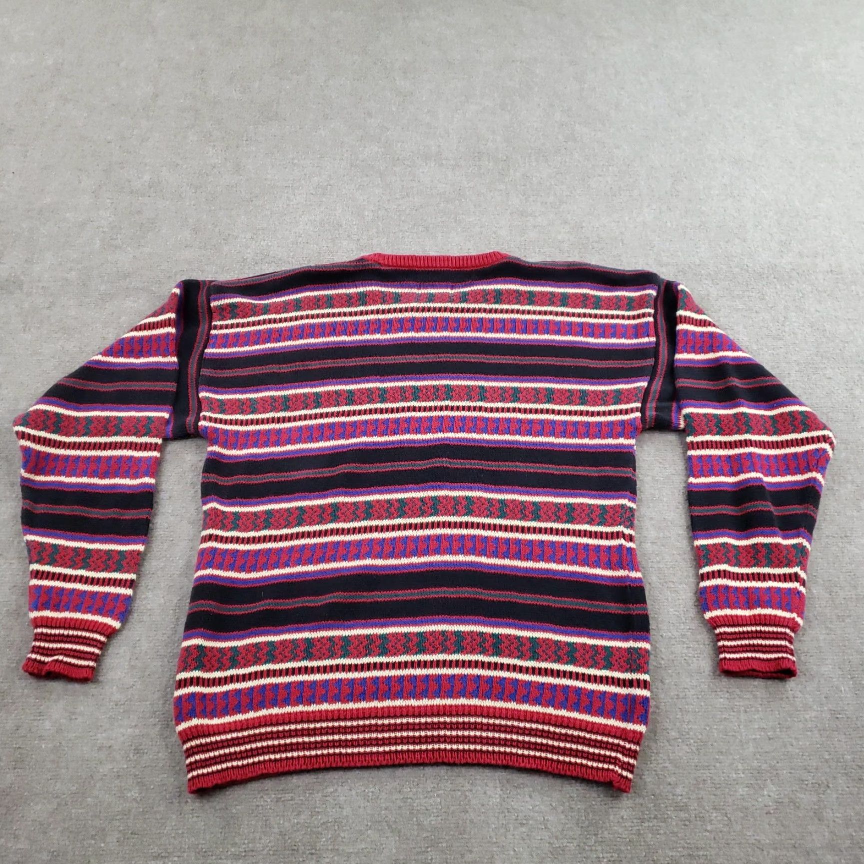 Pop Trading Company Old School Trading Company Sweater Mens Medium Multicolor Stripe Knit Scotland Size US M / EU 48-50 / 2 - 7 Thumbnail