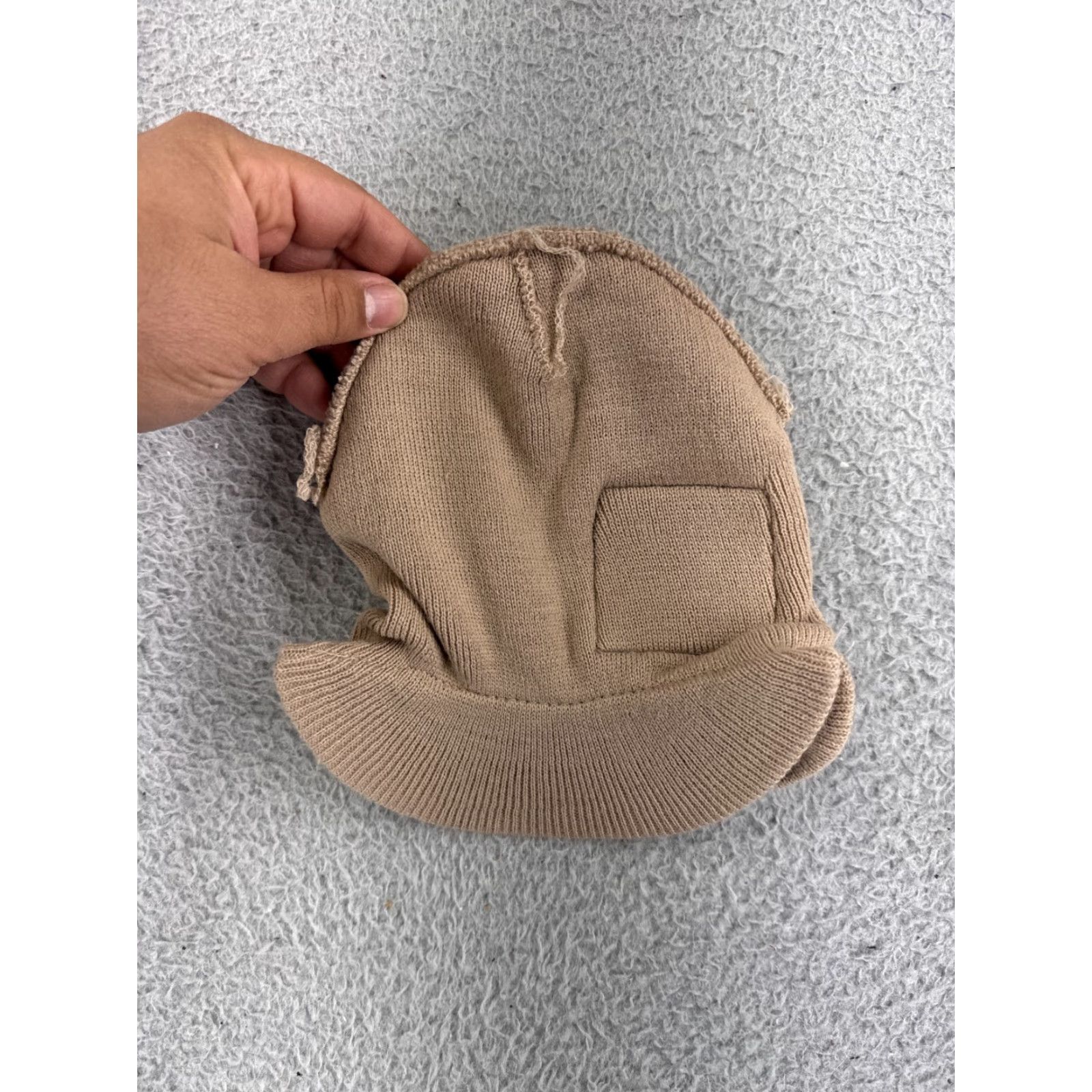 Vintage VINTAGE CamilleBloom Beanie Toque Adult One Size Beige Acrylic Knit Bill Brim Size ONE SIZE - 6 Thumbnail