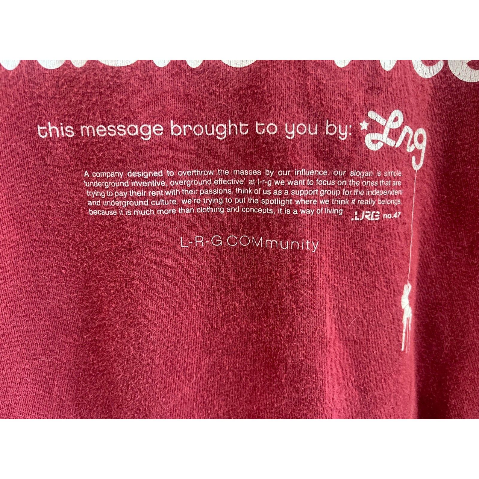 LRG VTG Y2K LIFTED RESEARCH GROUP OG HUSTLE TREES SHIRT BURGUNDY Size US L / EU 52-54 / 3 - 4 Thumbnail