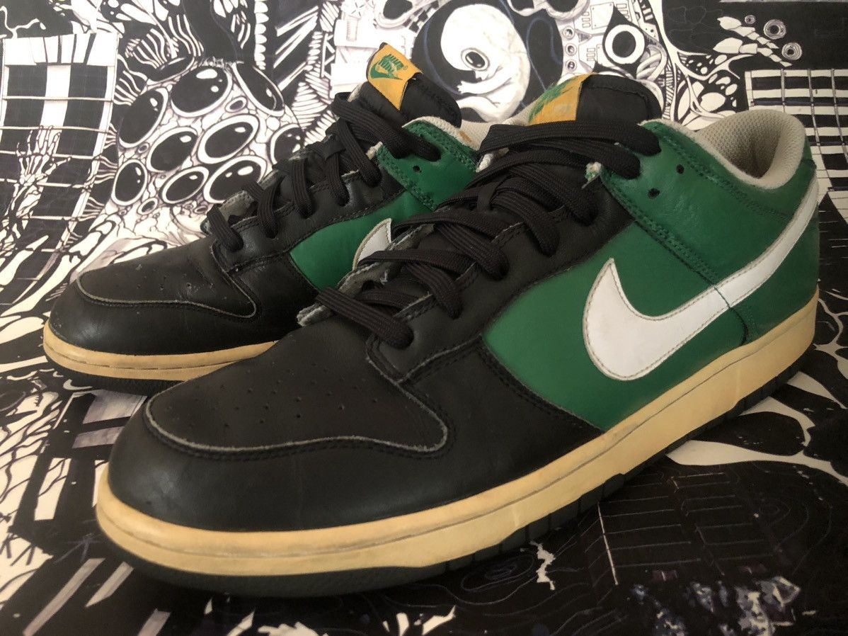 Nike 2008 Nike Dunk Low CL Pine Green / Black / White / Yellow Size US 13 / EU 46 - 2 Thumbnail
