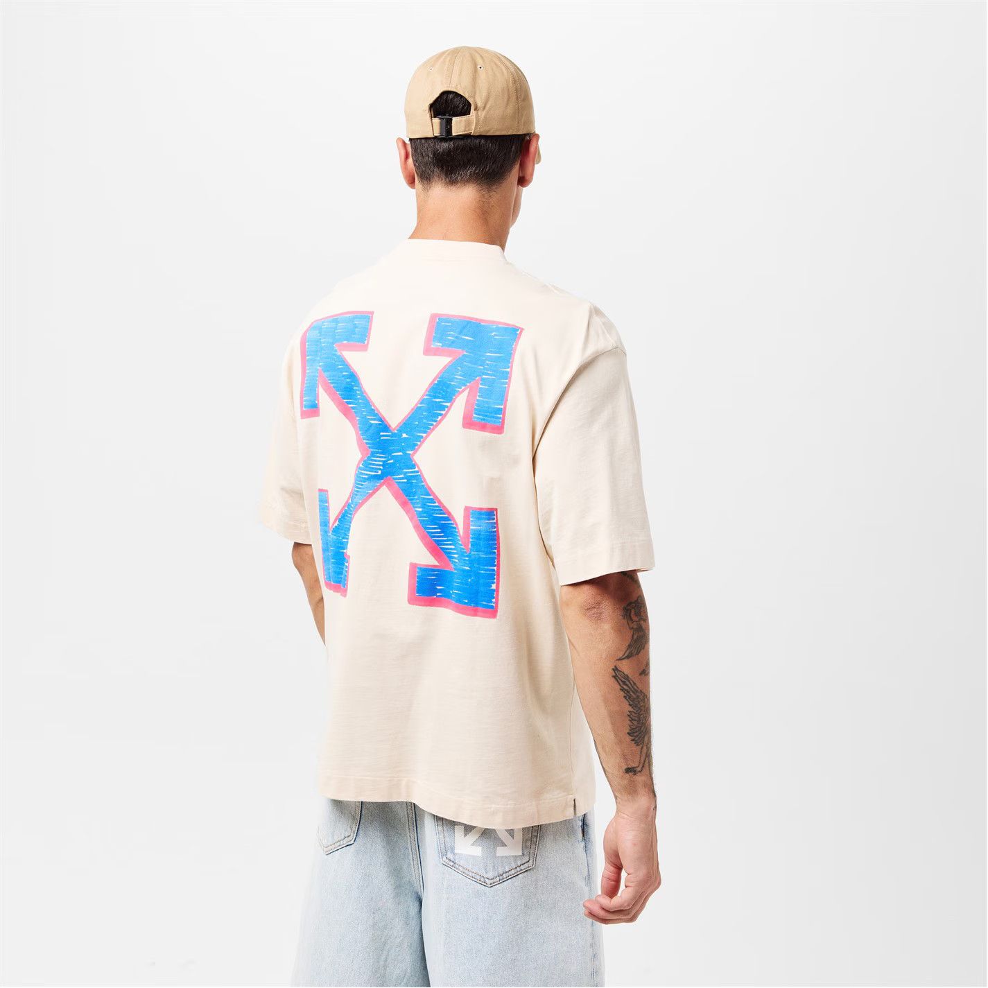 Off-White o1g2r1mq0226 Arrow Short-Sleeve T-Shirt In Ivory Size US XS / EU 42 / 0 - 4 Thumbnail