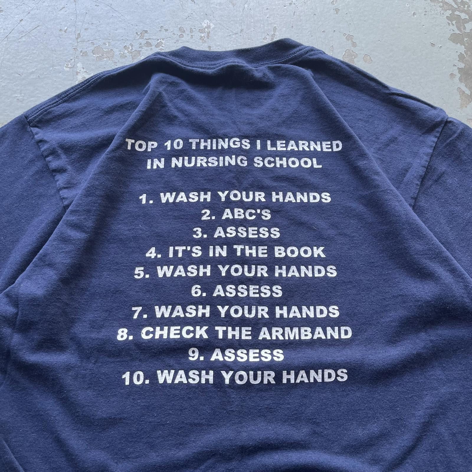 Gildan × Vintage Vintage Y2K Things Learned In Nursing School Funny Ass Shirt Size US L / EU 52-54 / 3 - 6 Thumbnail