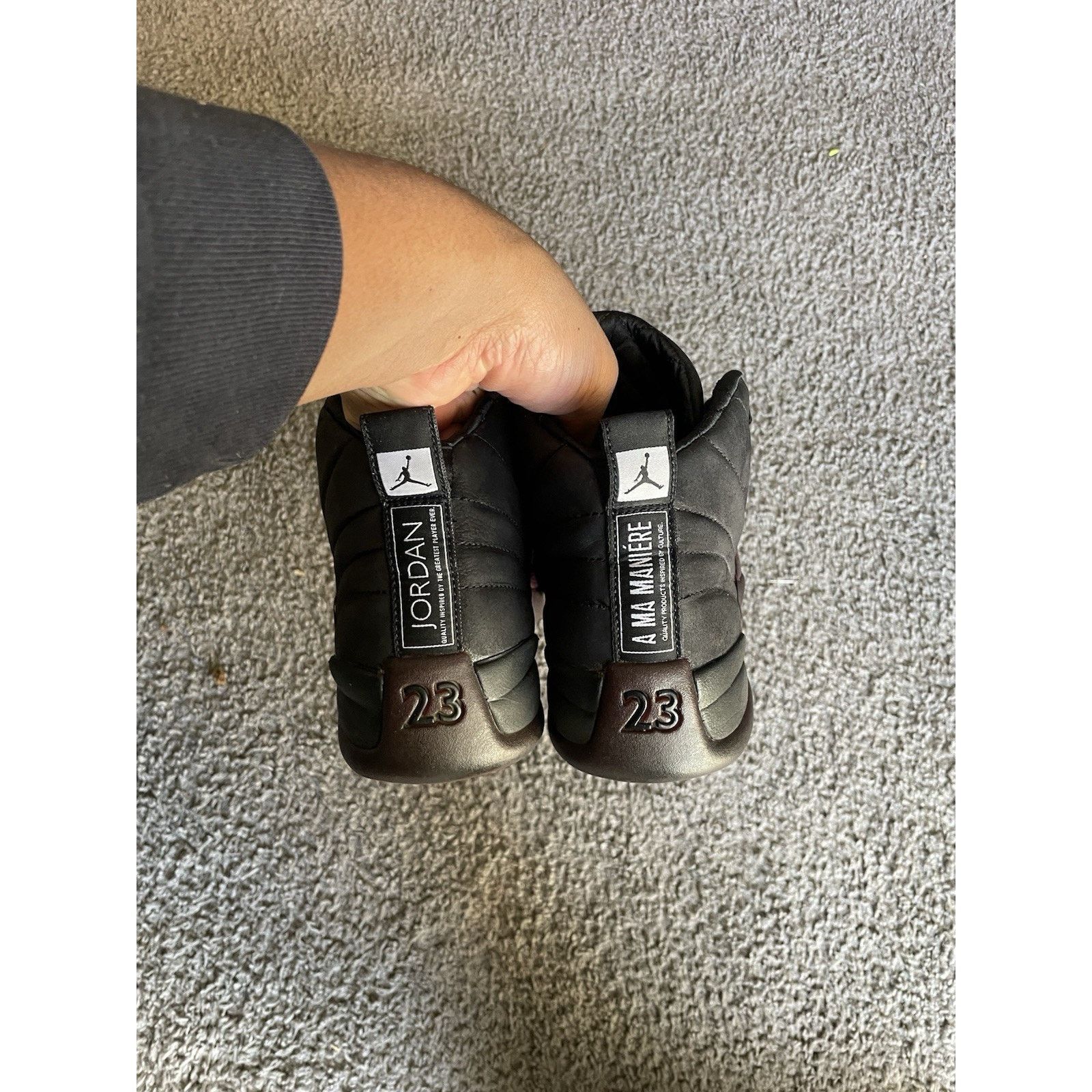 Jordan Brand Size 7.5M/9W -Air Jordan 12 Retro SP A Ma Maniere Mid Black Size US 7.5 / EU 40-41 - 6 Thumbnail