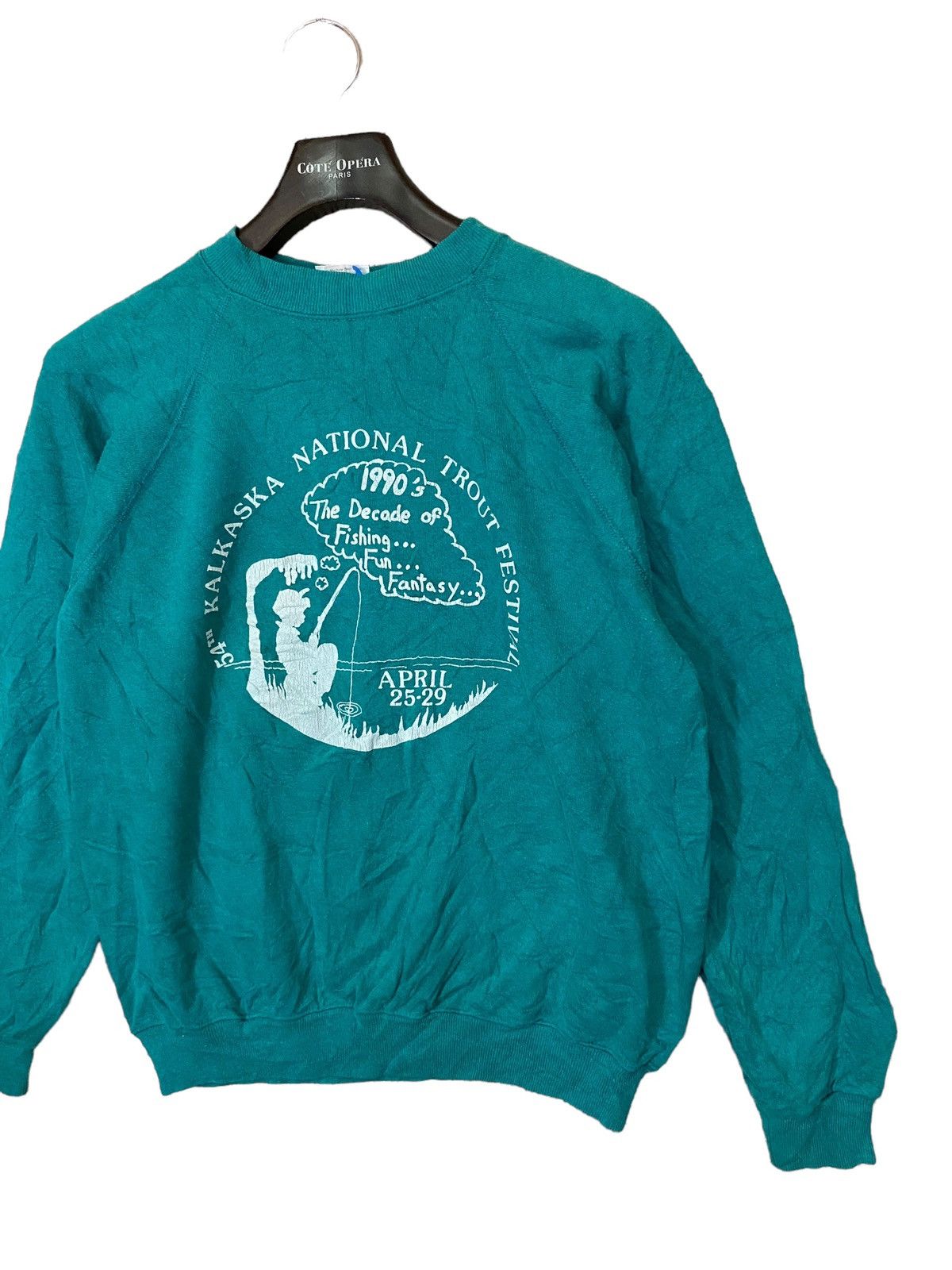 Vintage Vtg 54th kalkaska national trout festival 1990 hanes size L Size US L / EU 52-54 / 3 - 2 Thumbnail