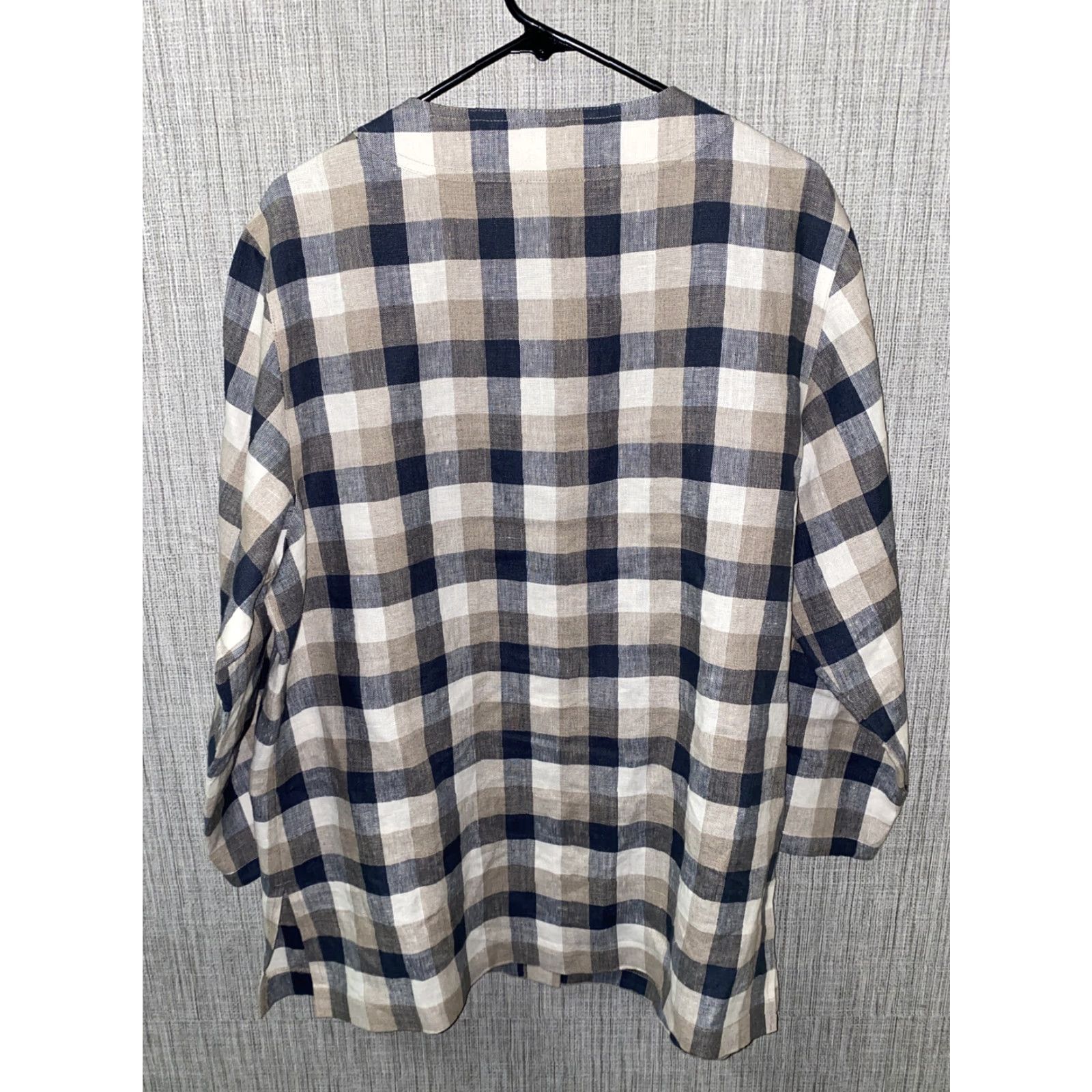 Orvis Orvis Womens Plaid Linen Button-Up Shirt Long Sleeve Size 16 Multicolor Size XXL / US 16-18 / IT 52-54 - 5 Thumbnail