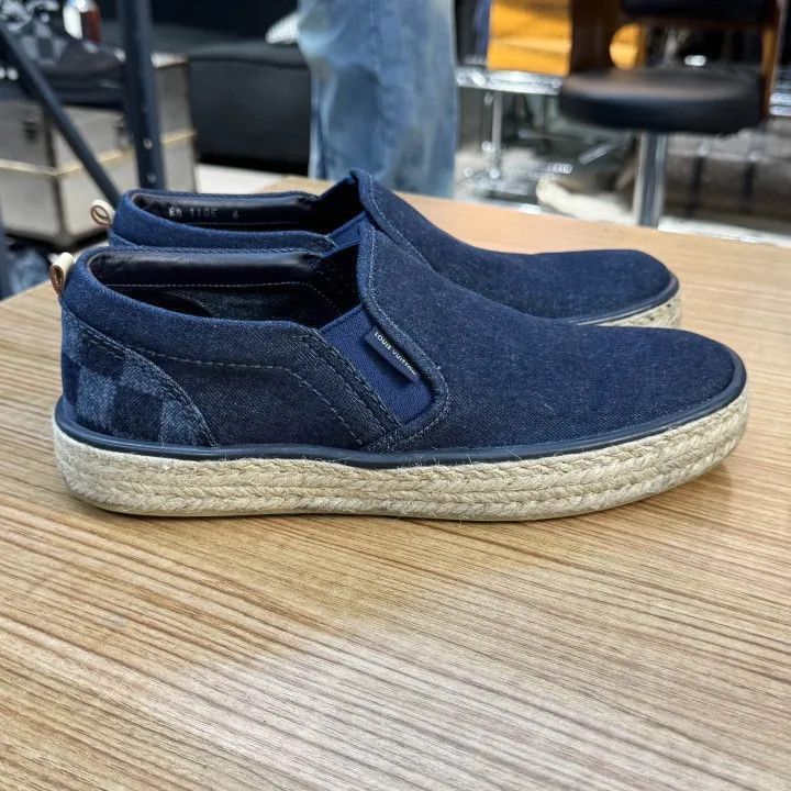 Louis Vuitton Louis Vuitton Deep Blue Slip-On Sneakers -2508 Size US 9 / EU 42 - 6 Thumbnail