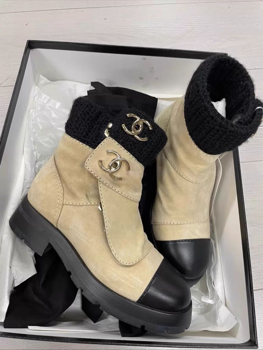 Chanel Chanel Short Boots 36 with Box & Dust Bag Size US 5.5 / IT 35.5 - 1 Thumbnail
