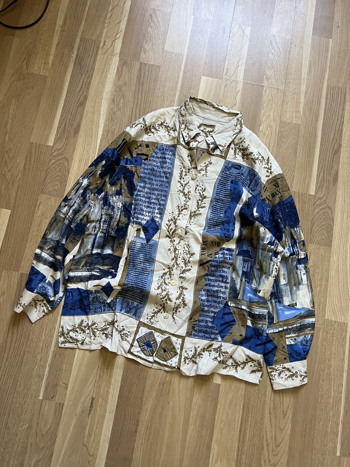 Vintage Vintage silk graphic avant garde shirts picture Picasso 90s Size US L / EU 52-54 / 3 - 2 Thumbnail