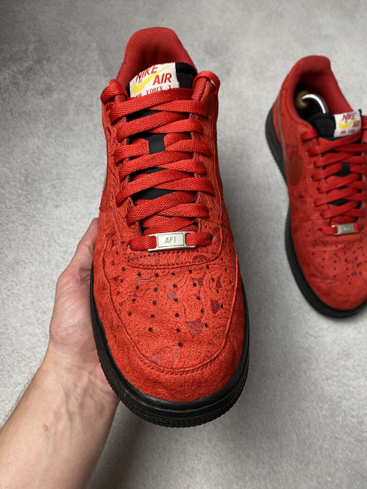 Vintage Vintage Nike Air Force 1 Low Miami Heat Red Paisley US10 Size US 10 / EU 43 - 6 Thumbnail