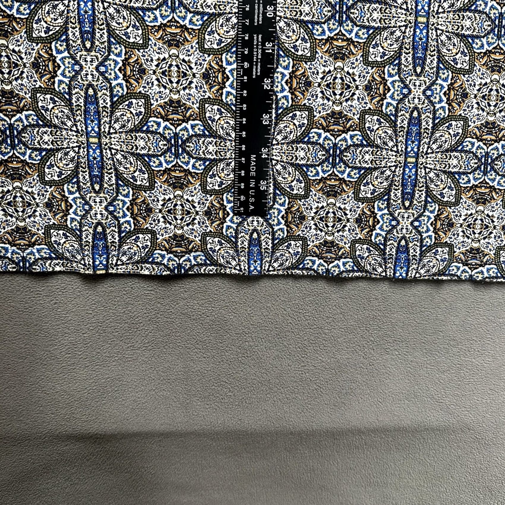 Vintage Artisan Long Maxi Skirt Womens L Blue Floral Geometric Elastic Waist Bohemian Summer Casual, Travel, Party/Cocktail Size 36" / US 14 / IT 50 - 8 Thumbnail