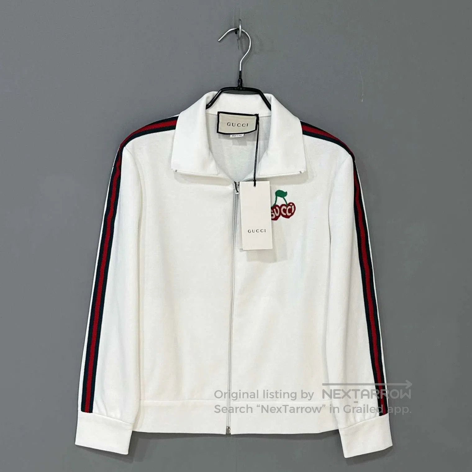 cherry embroidery zip.