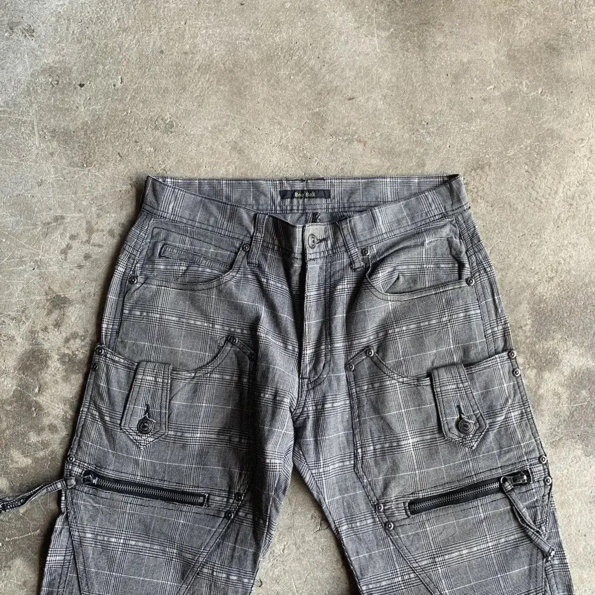 Bee Line by Billionaire Boys Club 💥 STEALS 💥BEE BELL Japan Multipocket VERY RARE Plaid Pants Size US 30 / EU 46 - 2 Thumbnail