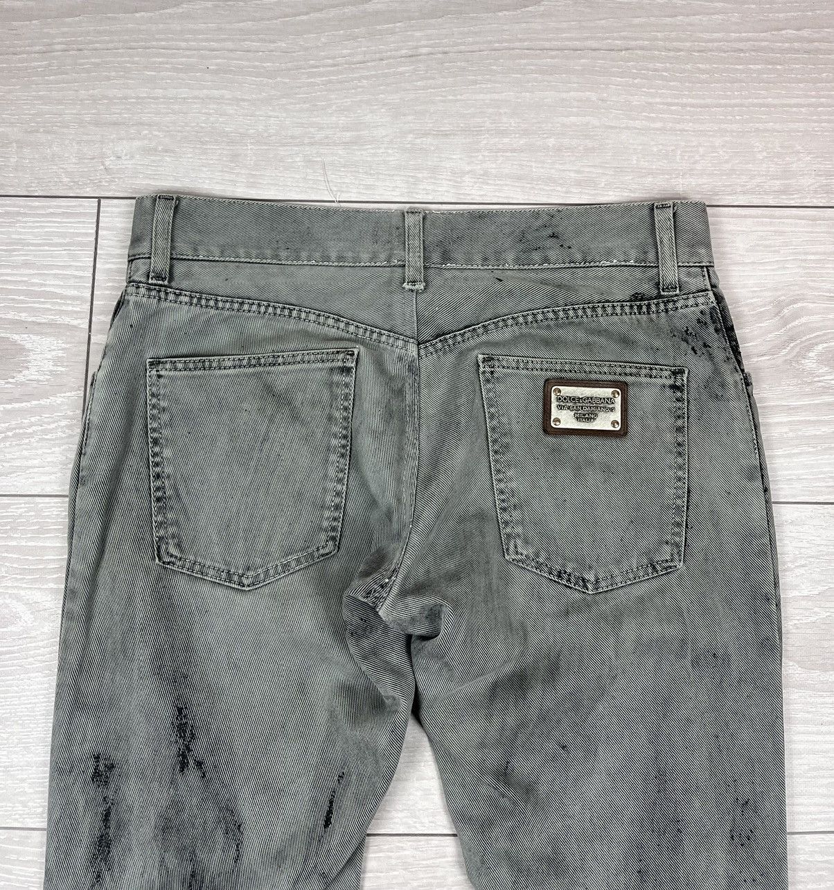 Dolce & Gabbana Dolce Gabbana Vintage Avante Garde Painted Denim Pants Size US 32 / EU 48 - 15 Thumbnail