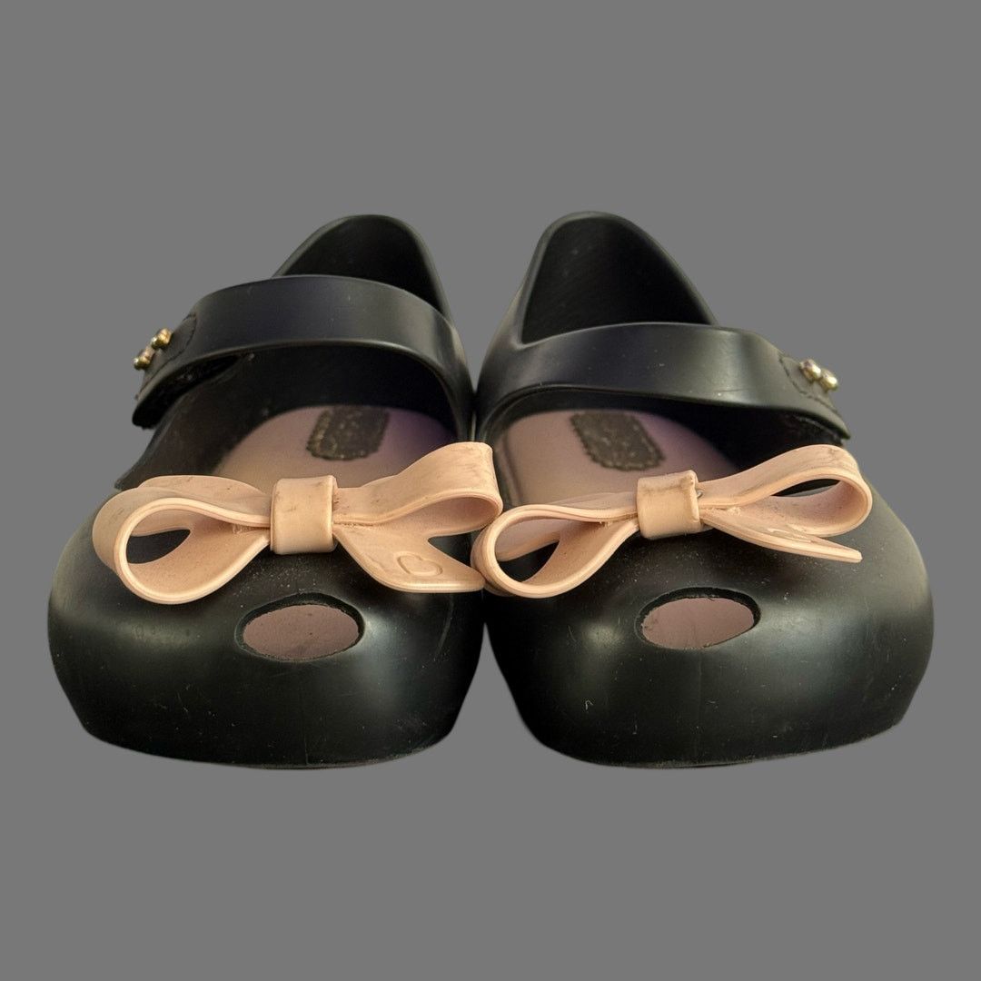 Other Mini Melissa Ultragirl Bow II Black/Pink Girls Shoe Size 8 Size US 8 / IT 38 - 3 Thumbnail