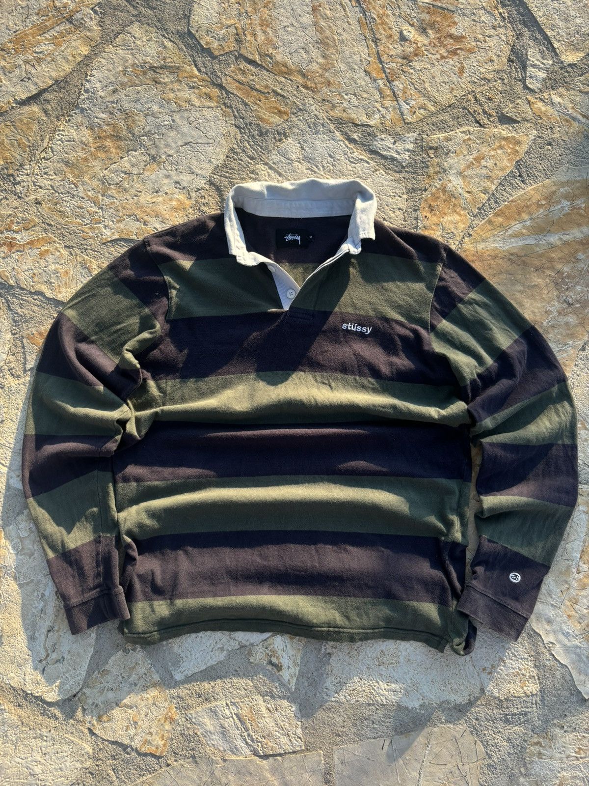 Japanese Brand × Stussy Aestethic Over Longsleeve Crewneck Stussy Y2K Hype Stripe Size US M / EU 48-50 / 2 - 1 Thumbnail