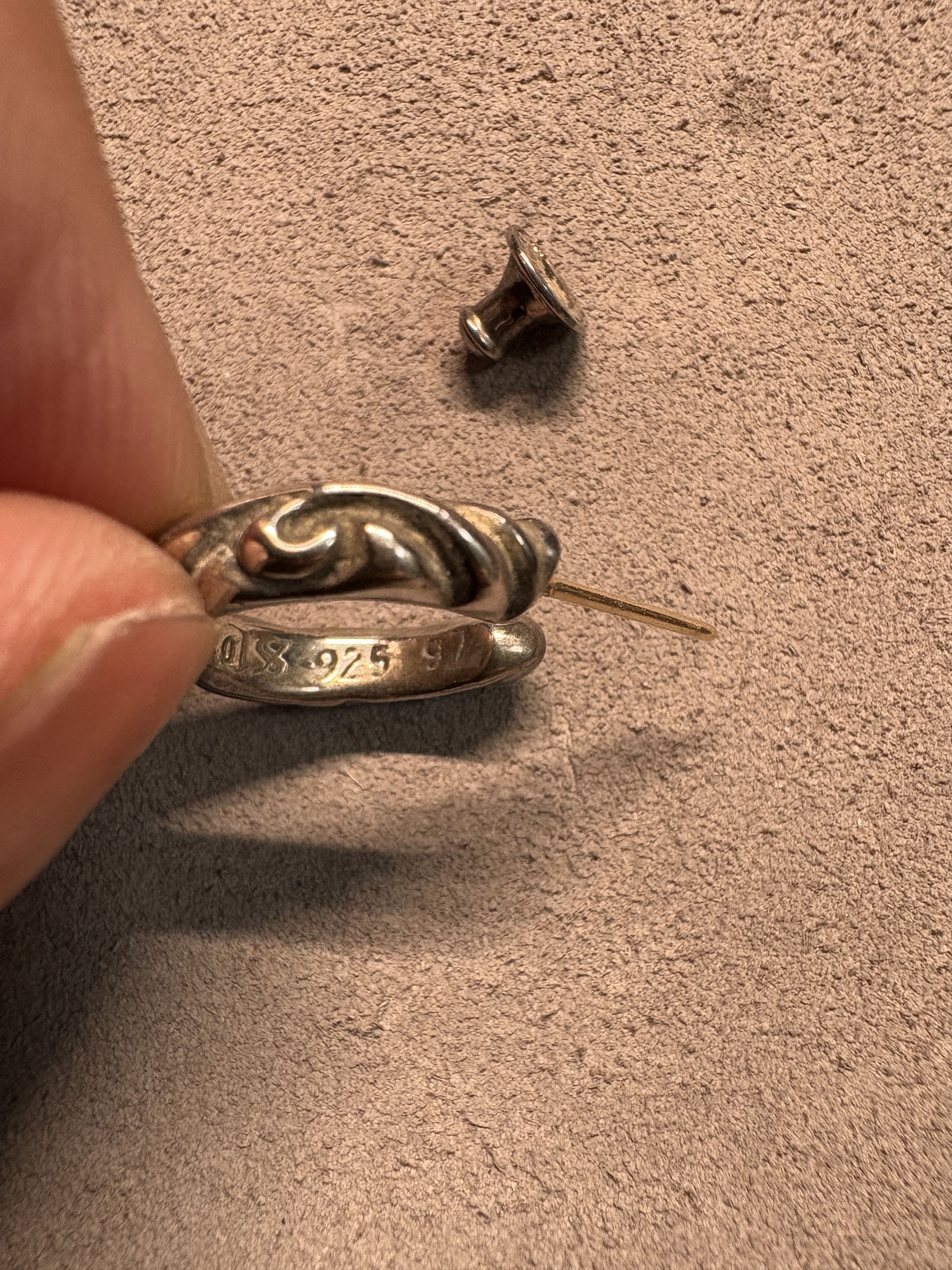 Chrome Hearts Scroll Hoop Earring