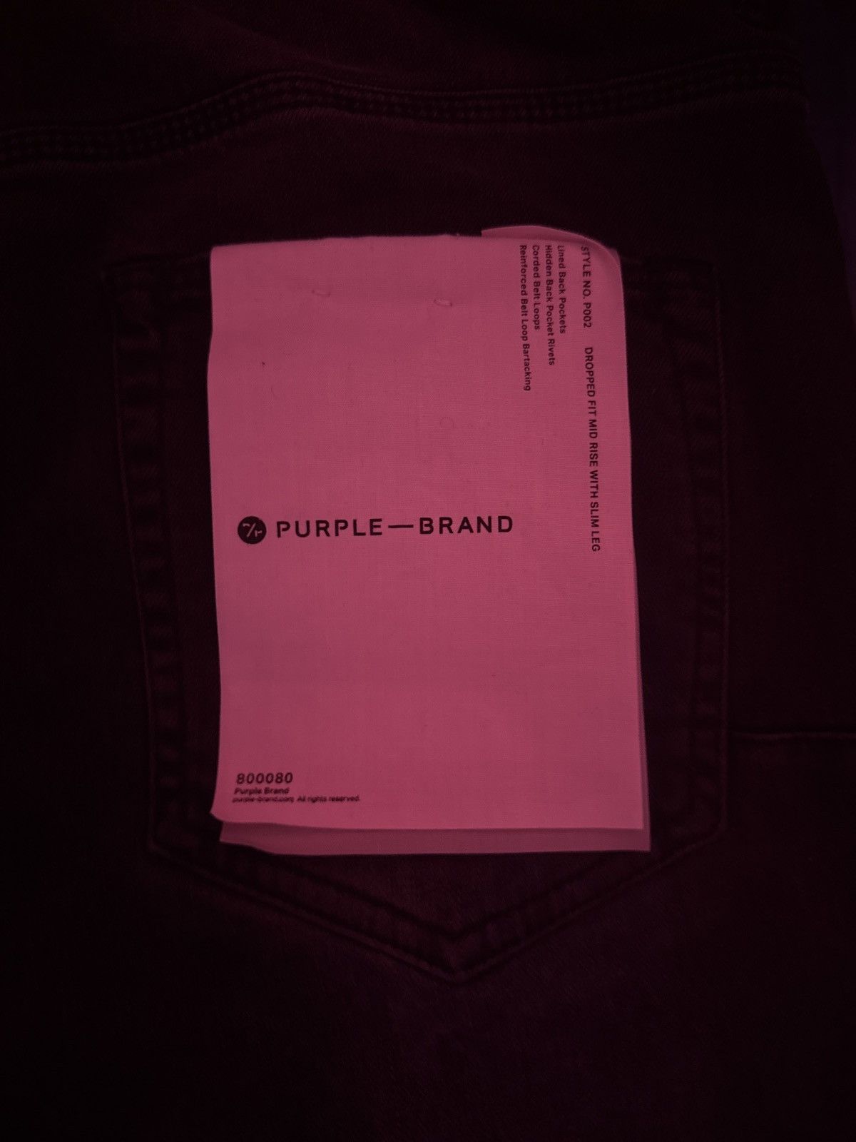 Purple Brand Men's P002 Black Repair Slim Purple Jeans Size US 36 / EU 52 - 4 Thumbnail