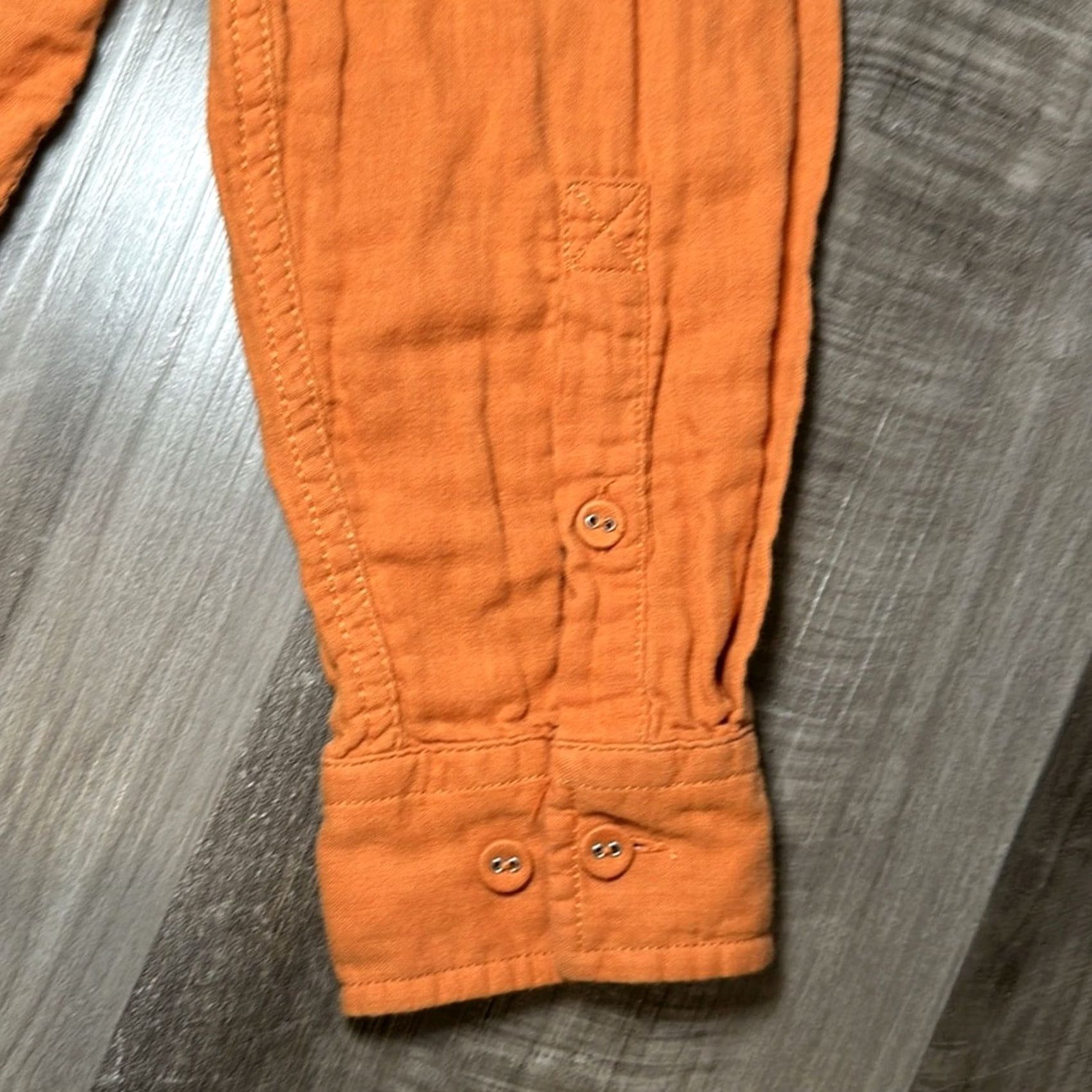 Carbon2Cobalt Carbon2Cobalt Pointillism Cotton Gauze Style Long Sleeve Button Down Small Men Orange Shirt Size US S / EU 44-46 / 1 - 4 Thumbnail