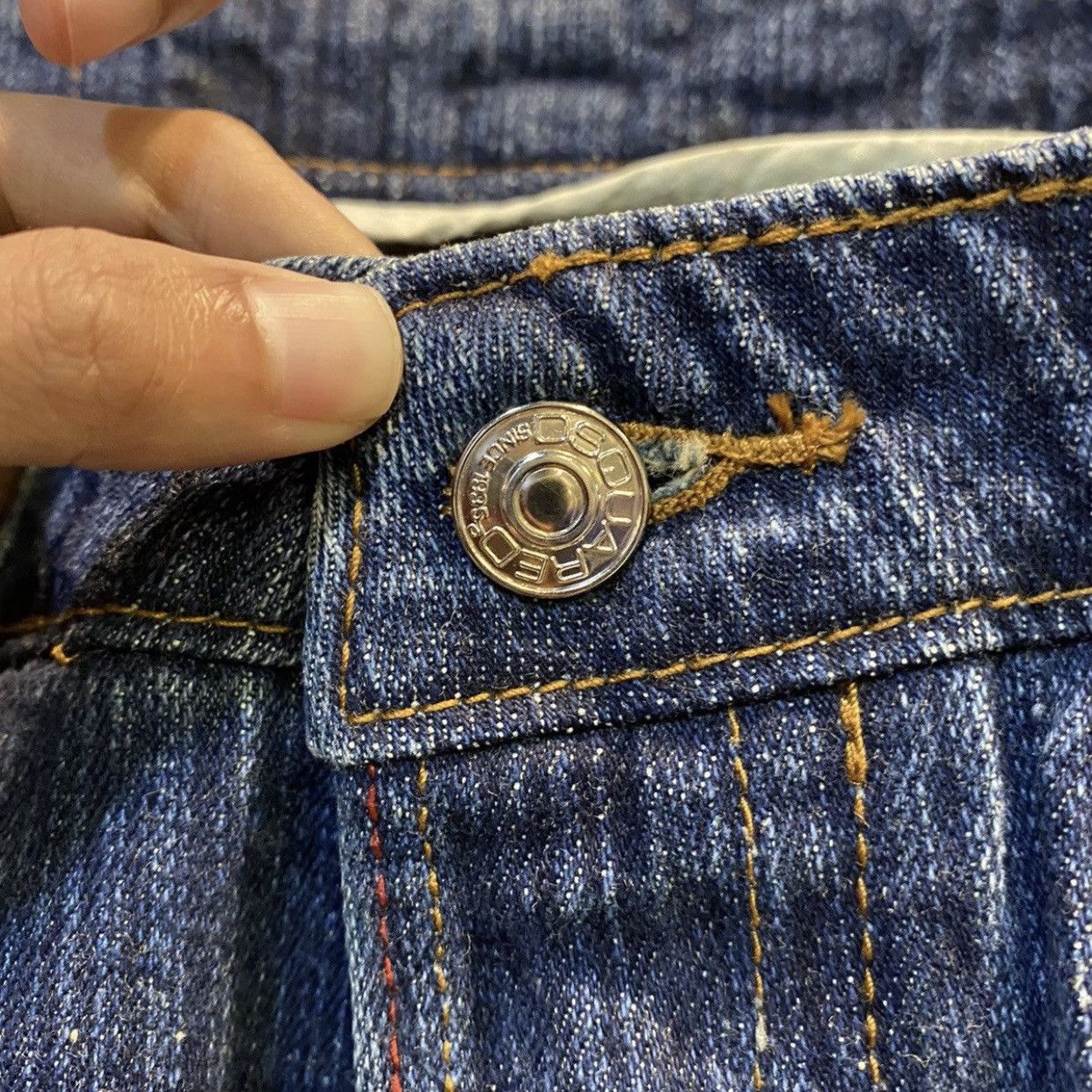 Dsquared2 × Japanese Brand × Vintage DSQUARED2 JEANS CHIP CHIP MOTHERFUCKER PATCHES VINTAGE PANTS Size US 35 - 8 Thumbnail