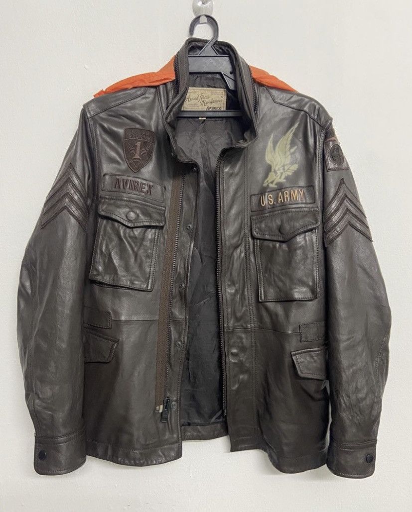 Avirex Avirex Leather Jacket Type M65 US Army Flight Jacket Size US M / EU 48-50 / 2 - 6 Thumbnail