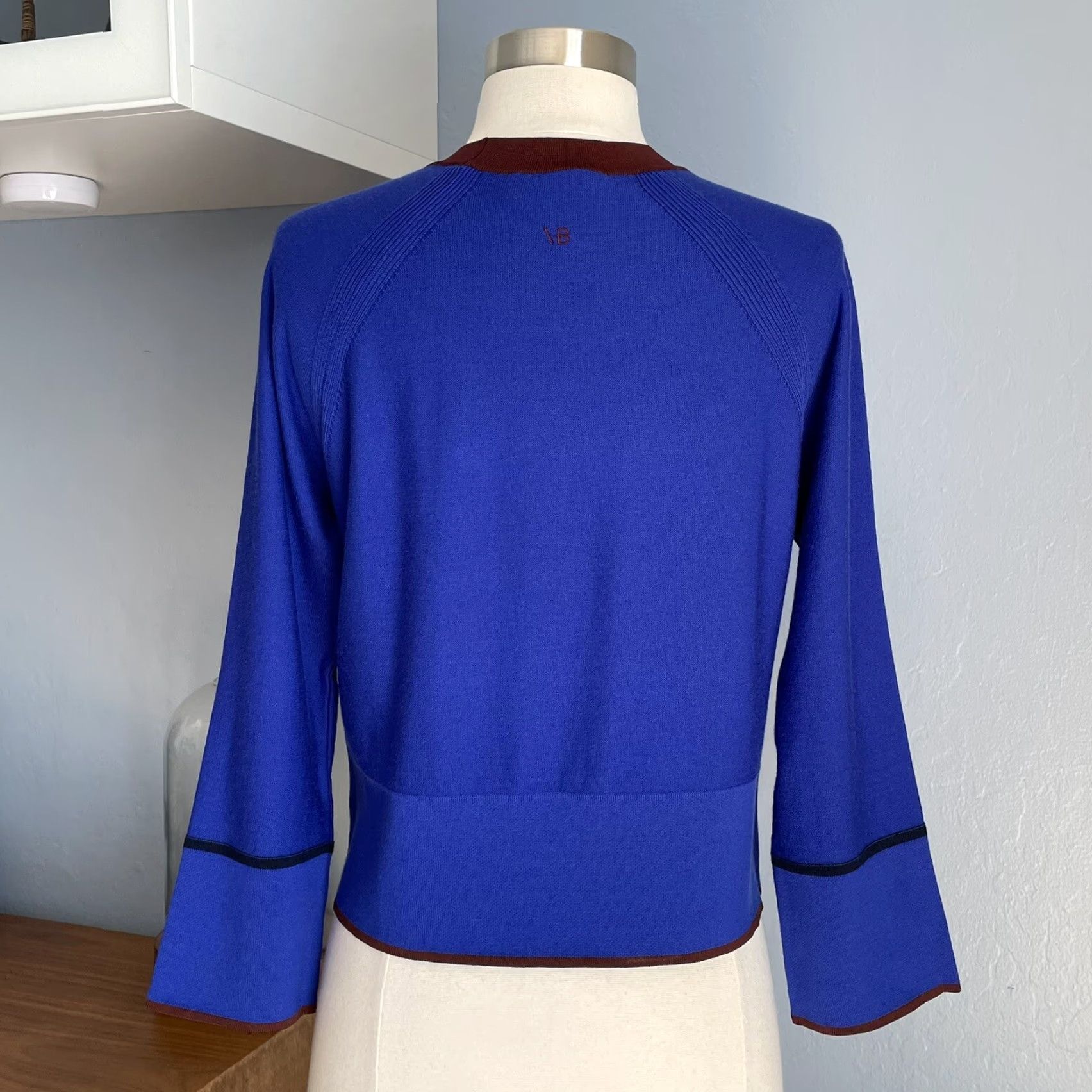 Victoria Beckham VINTAGE Victoria Beckham Raglan Sleeve Crew Neck Sweater Electric Blue Size S Size S / US 4 / IT 40 - 4 Thumbnail