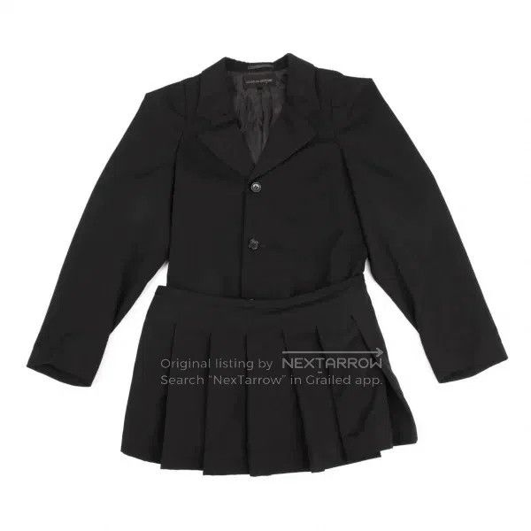 Comme des Garcons Comme des Garcons Black vintage pleated hem blazer Size S / US 4 / IT 40 - 2 Thumbnail