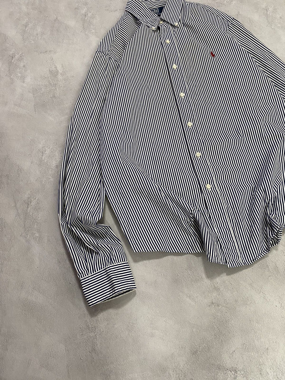 Polo Ralph Lauren 🦓 Vintage Shirt Button Up Polo Ralph Lauren STRIPED STYLE Size US L / EU 52-54 / 3 - 3 Thumbnail