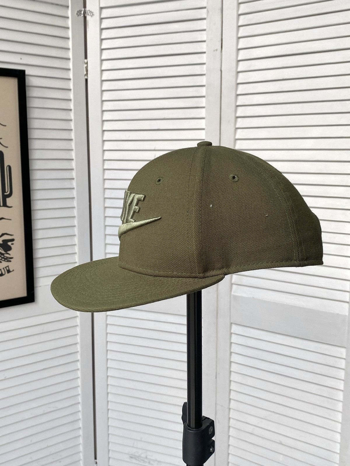 Nike Nike Pro Big Logo Swoosh Snapback 3D Khaki Cap Hat Size ONE SIZE - 6 Thumbnail