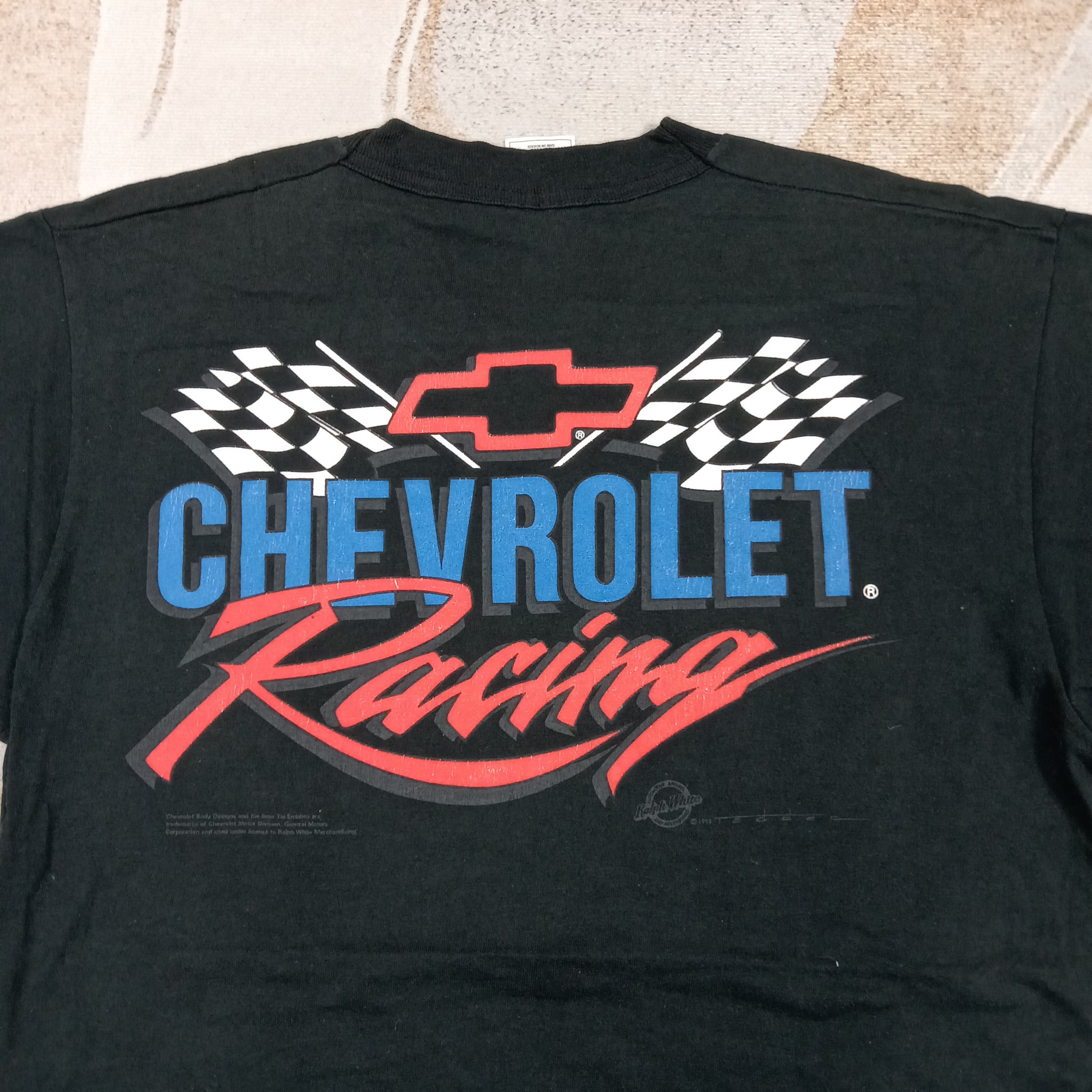 Vintage 90's Chevrolet Racing Motorsport Tshirt C285N26 Size US M / EU 48-50 / 2 - 2 Thumbnail