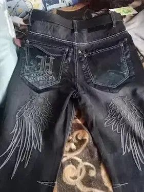 Japanese Brand Loose Baggy Jeans Hiphop Skateboard Denim Pants Size US 36 / EU 52 - 3 Thumbnail