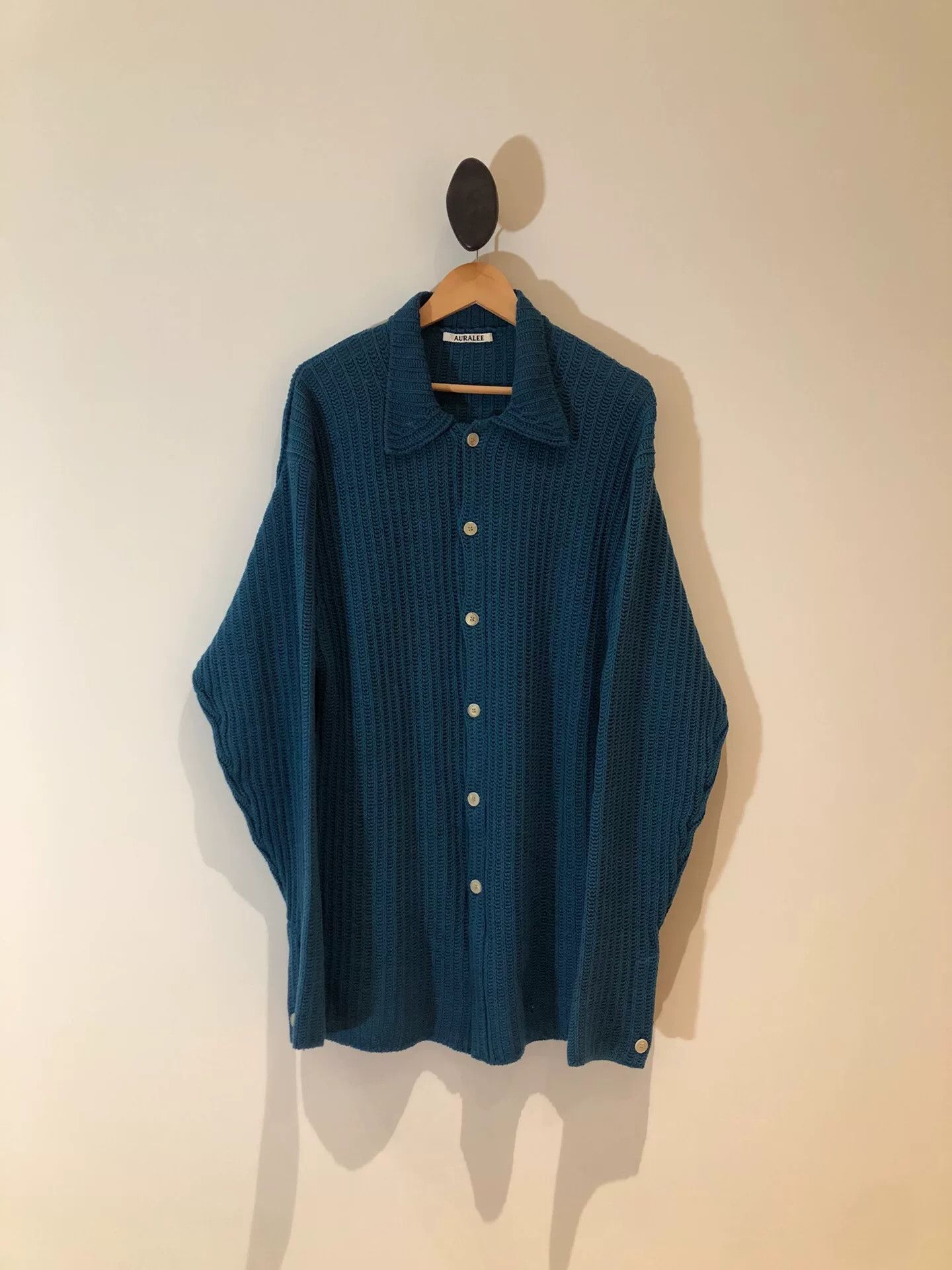 Auralee Auralee Japanese-Made Blue Cardigan Size US M / EU 48-50 / 2 - 1 Thumbnail