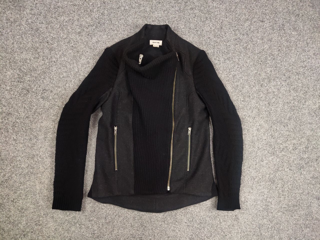 Helmut Lang Helmut Lang Asymmetric combined knit fabric Womens jacket Size S / US 4 / IT 40 - 12 Thumbnail