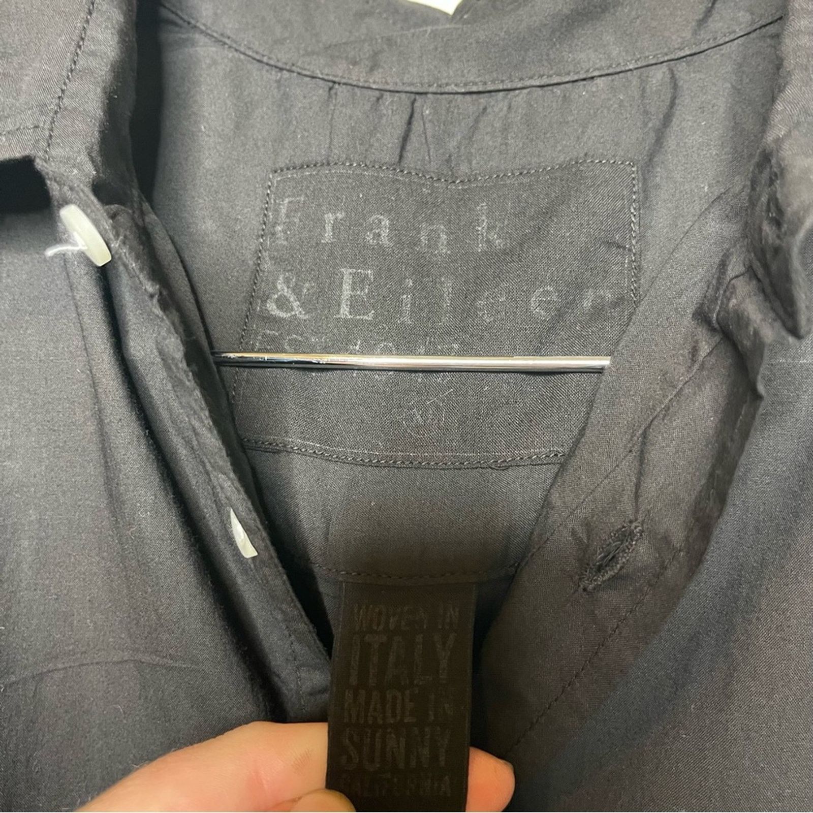 Frank & Eileen Frank & Eileen Button up LUKE Shirt Black Cotton lightweight Size US XL / EU 56 / 4 - 3 Thumbnail