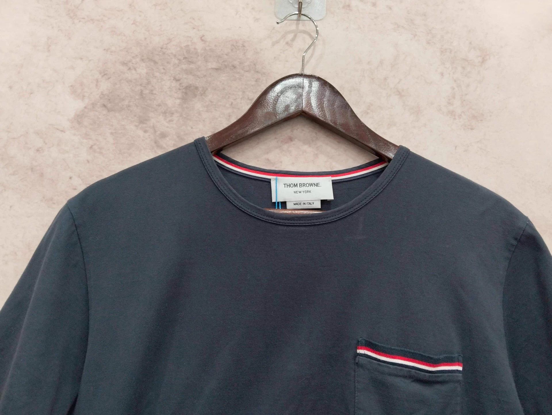 Thom Browne THOM BROWNE Navy Blue Short Sleeve Tee Size 2 Size US M / EU 48-50 / 2 - 3 Thumbnail